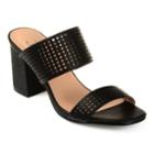 Journee Collection Sonya Women's High Heel Mules, Size: Medium (6.5), Black
