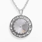 Illuminaire Silver-plated Crystal Halo Pendant - Made With Swarovski Crystals, Women's, White