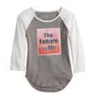 Girls 7-16 & Plus Size So&reg; Flip Sequin Varsity Tee, Size: 16, Med Grey