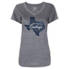 Women's Dallas Cowboys Triblend State Tee, Size: Medium, Grey