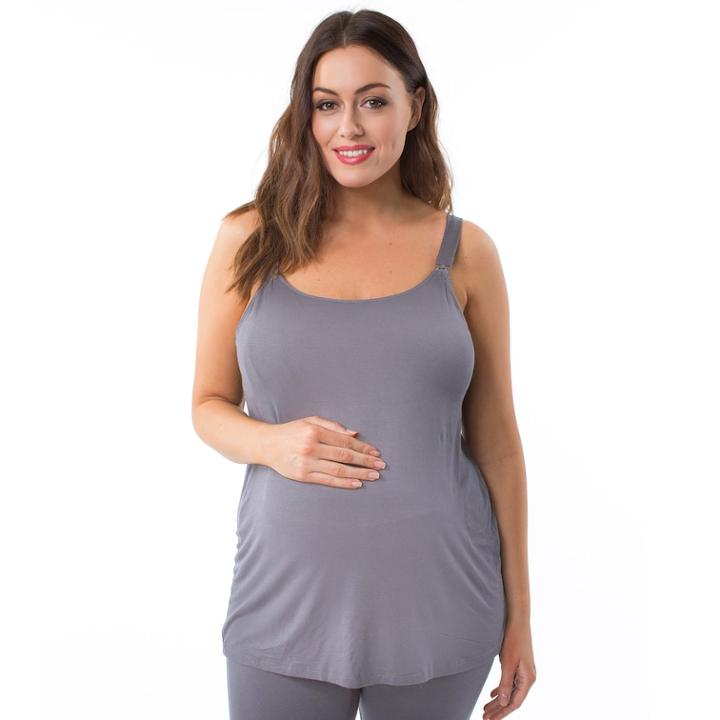 Plus Size Maternity Pip & Vine By Rosie Pope Nursing Cami, Women's, Size: 3x-mat, Grey Other