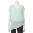 Juniors' So&reg; Knot Front Active Tee, Teens, Size: Small, Brt Green