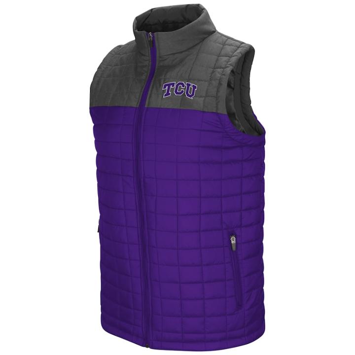 Men's Tcu Horned Frogs Amplitude Puffer Vest, Size: Medium, Drk Purple