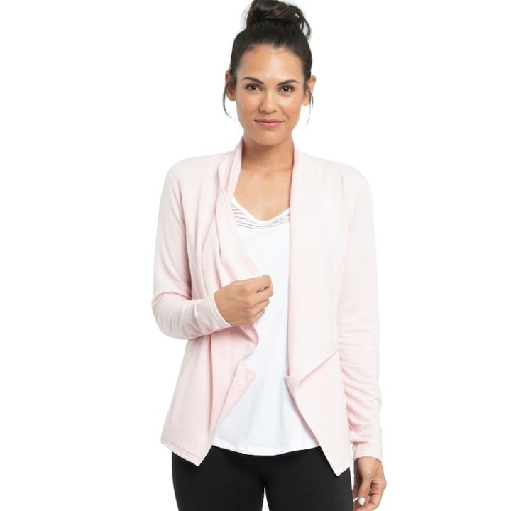 Women's Marika Desi Drape Cardigan, Size: Large, Light Pink