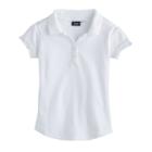 Girls 4-6x Chaps Ruffle Polo Shirt, Size: 4, White