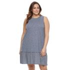 Plus Size Sonoma Goods For Life&trade; Drop-waist Flounce Dress, Women's, Size: 1xl, Dark Blue