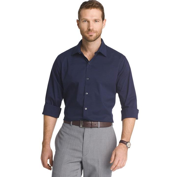 Men's Van Heusen Flex Stretch Slim-fit Button-down Shirt, Size: Xxl, Blue Other
