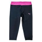 Girls 4-6x Puma Core Tech Capri Leggings, Girl's, Size: 5, Brt Pink