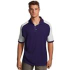 Men's Antigua Century Modern-fit Colorblock Polo, Size: Xxl, Drk Purple