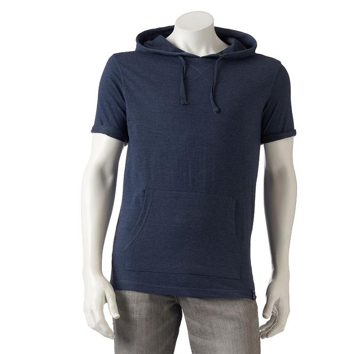 Men's Burnside Hoodie Tee, Size: Large, Blue (navy)