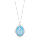 Hallmark Sterling Silver Cubic Zirconia Motherly Love Cameo Pendant, Women's, Size: 18, White