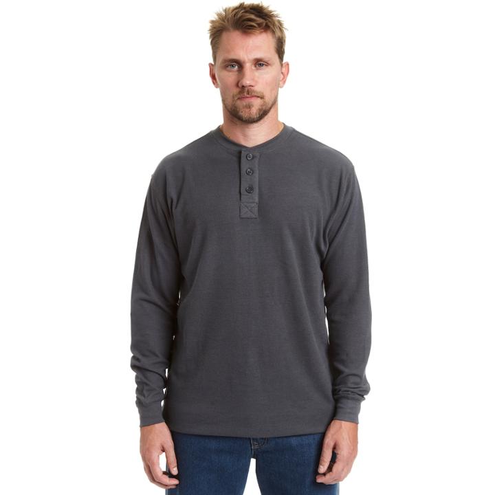 Big & Tall Stanley Classic-fit Waffle-weave Thermal Henley, Men's, Size: 4xlt, Grey