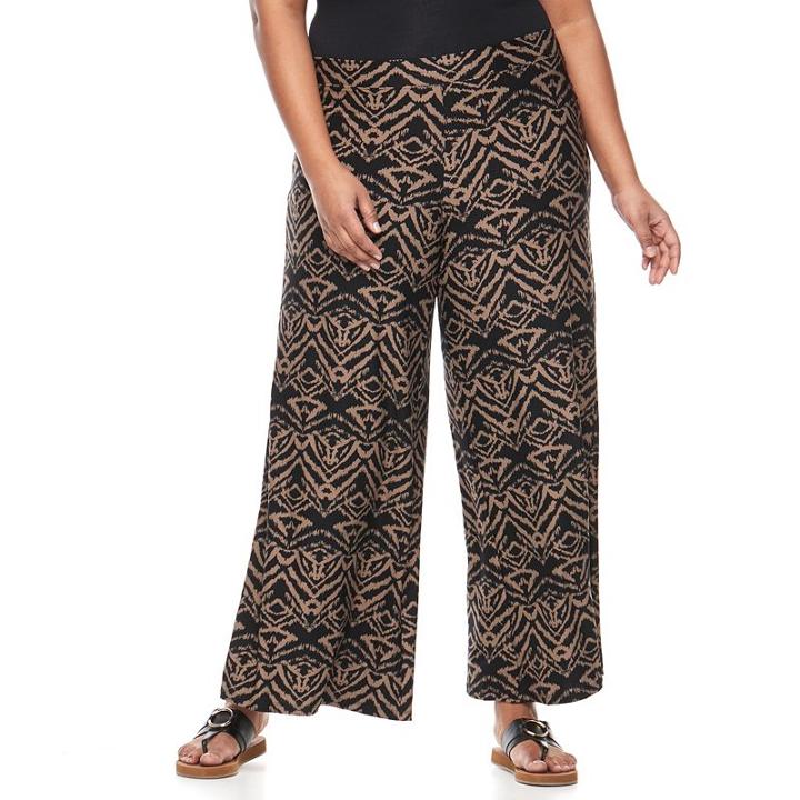 Plus Size French Laundry Printed Palazzo Pants, Women's, Size: 1xl