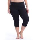 Plus Size Marika Curves Pleat Capri Leggings, Women's, Size: 1xl, Black