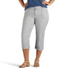 Plus Size Lee Cordelia Roll-hem Capris, Women's, Size: 18 - Regular, Med Grey