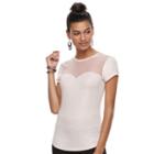 Juniors' Candie's&reg; Illusion Sweetheart Tee, Teens, Size: Large, Brt Pink