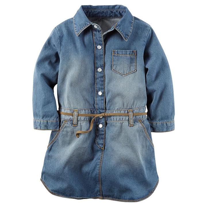 Girls 4-8 Carter's Denim Chambray Shirtdress, Girl's, Size: 5, Blue Other