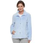 Women's Croft & Barrow&reg; Pajamas: Plush Pile Jacket, Size: Large, Med Blue