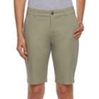 Women's Croft & Barrow&reg; Twill Bermuda Shorts, Size: 12 Avg/reg, Green
