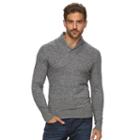 Big & Tall Marc Anthony Slim-fit Marled Cashmere-blend Merino Shawl Sweater, Men's, Size: Xl Tall, Med Grey