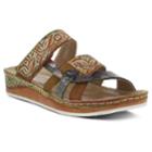 L'artiste By Spring Step Caiman Women's Sandals, Size: 42, Beige
