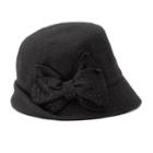 Betmar Betty Rhinestone Bow Cloche Hat, Women's, Black
