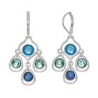 Napier Blue Round Stone Kite Earrings, Women's, Blue Other