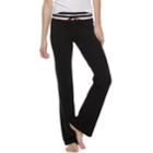 Juniors' So&reg; Drawstring Bootcut Yoga Pants, Teens, Size: Medium, Black
