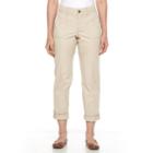 Petite Croft & Barrow&reg; Twill Convertible Pants, Women's, Size: 10 Petite, Grey