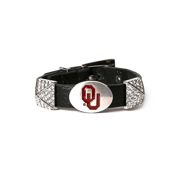 Women's Oklahoma Sooners Pyramid Bracelet, Brown