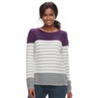 Women's Croft & Barrow Seed-stitch Crewneck Sweater, Size: Xl, Brt Purple