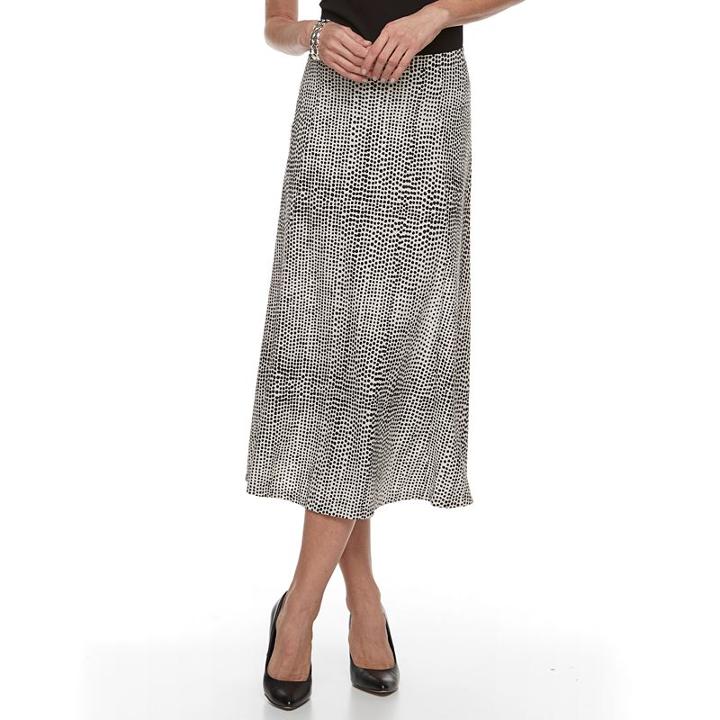 Women's Dana Buchman Princess Seam Midi Skirt, Size: Medium, Black