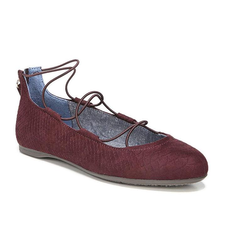 Dr. Scholl's Glory Women's Lace-up Flats, Size: Medium (7.5), Red