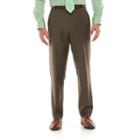 Men's Chaps Performance Classic-fit Wool-blend Comfort Stretch Flat-front Suit Pants, Size: 42x30, Lt Brown