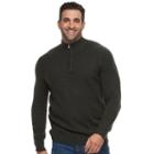 Big & Tall Croft & Barrow&reg; True Comfort Classic-fit Stretch Quarter-zip Sweater, Men's, Size: 4xb, Dark Green