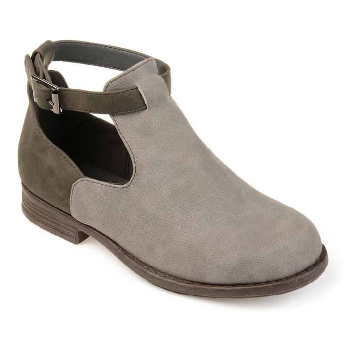 Journee Collection Regina Girls' Ankle Boots, Size: 13, Grey