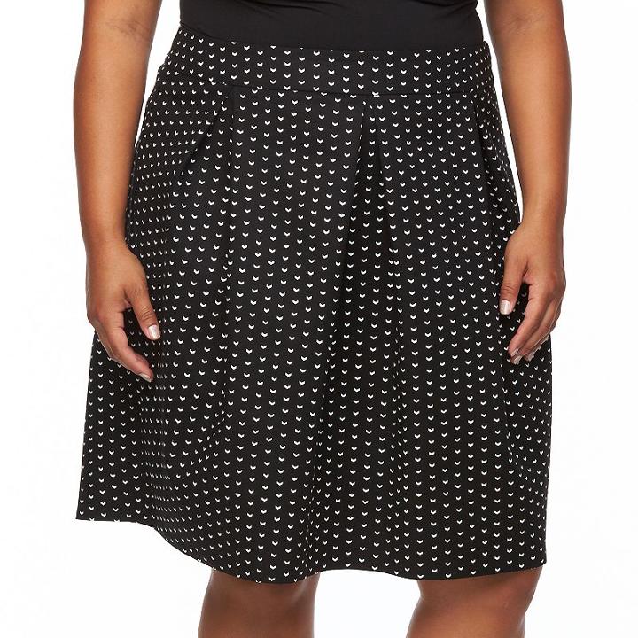 Plus Size Apt. 9&reg; Pleated Skirt, Women's, Size: 20 W, Black