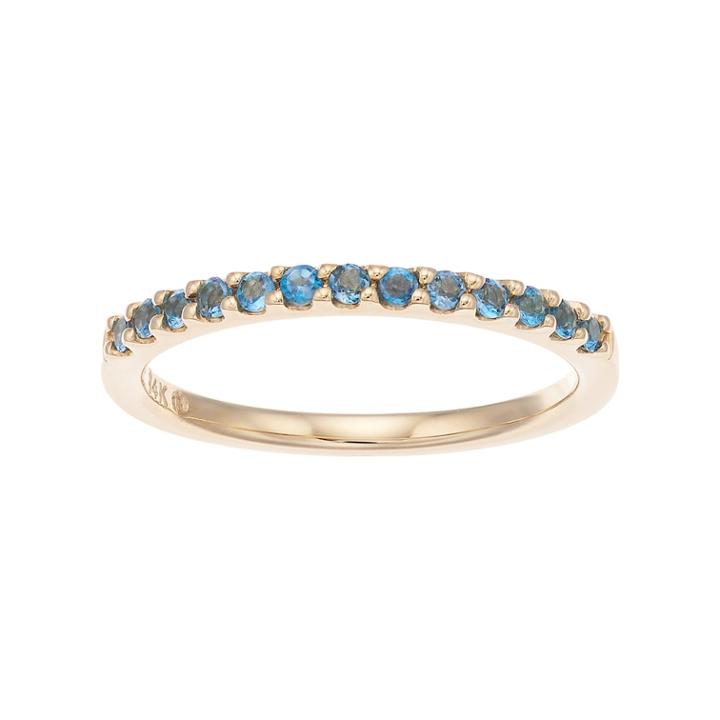 Boston Bay Diamonds 14k Gold Blue Topaz Stack Ring, Women's, Size: 5