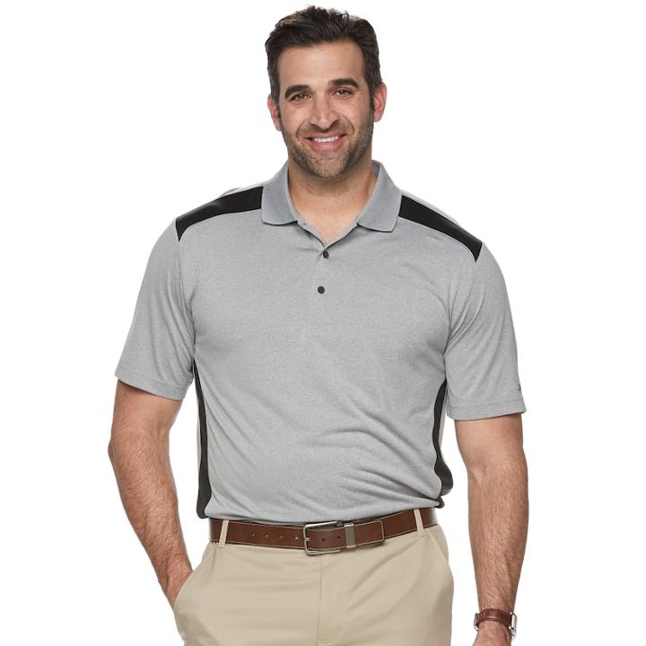 Big & Tall Grand Slam Colorblock Stretch Performance Golf Polo, Men's, Size: 3xb, Light Grey