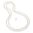 Croft & Barrow&reg; Silver Tone Simulated Pearl Long Necklace And Stud Earring Set, Women's, White
