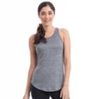 Women's Balance Collection Opal Split Back Knot Tank, Size: Medium, Dark Grey