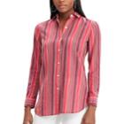 Women's Chaps Print Relaxed Shirt, Size: Small, Red