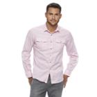Men's Marc Anthony Slim-fit Textured Stretch Button-down Shirt, Size: Xxl, Brt Purple