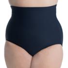 Plus Size Upstream High-waisted Swim Brief Bottoms, Women's, Size: 24 W, Blue (navy)