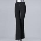 Women's Simply Vera Vera Wang Midrise Bootcut Jeans, Size: 16, Black