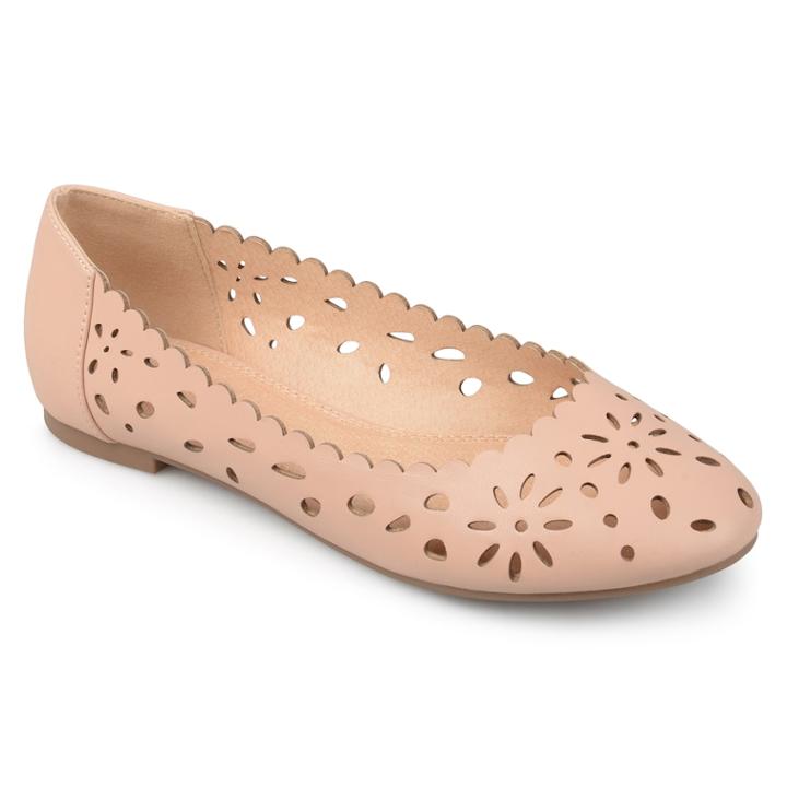 Journee Collection Delaney Women's Ballet Flats, Size: 7 Wide, Lt Beige