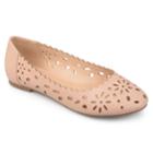 Journee Collection Delaney Women's Ballet Flats, Size: 7 Wide, Lt Beige