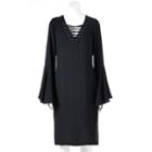 Women's Jennifer Lopez Lace-up Shift Dress, Size: 6, Black