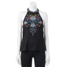 Juniors' About A Girl Crochet Halter Top, Size: Xl, Oxford