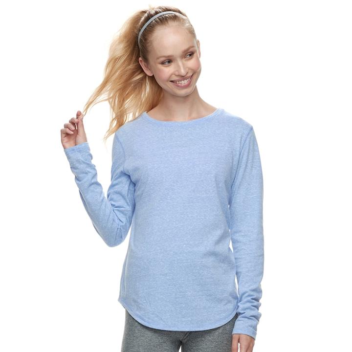 Women's Tek Gear&reg; Crewneck Long Sleeve Tee, Size: Xxl Tall, Lt Purple